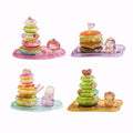 4pcs 3D Embossed Stacking Stickers Ornament | Cute Crystal Stackable Stress Relief Craft Toy