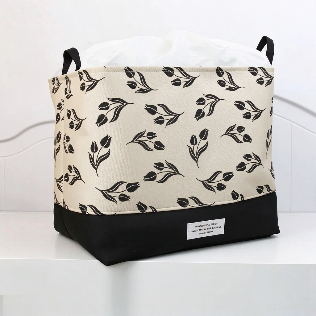 Fabric Drawstring Storage Bin, Dustproof Large Capacity Storage Basket for Clothes & Comforters 16''x20''x20''