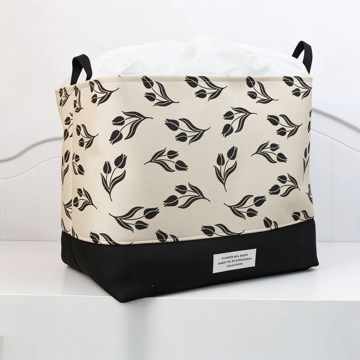 Fabric Drawstring Storage Bin, Dustproof Large Capacity Storage Basket for Clothes & Comforters 16''x20''x20''