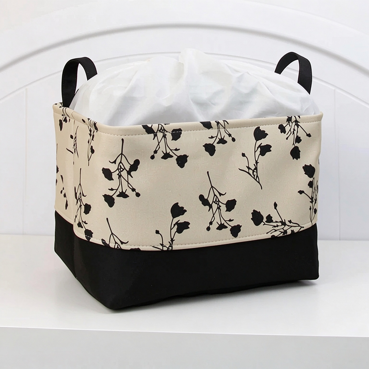Fabric Drawstring Storage Bin, Dustproof Large Capacity Storage Basket for Clothes & Comforters 12''x16''x12''