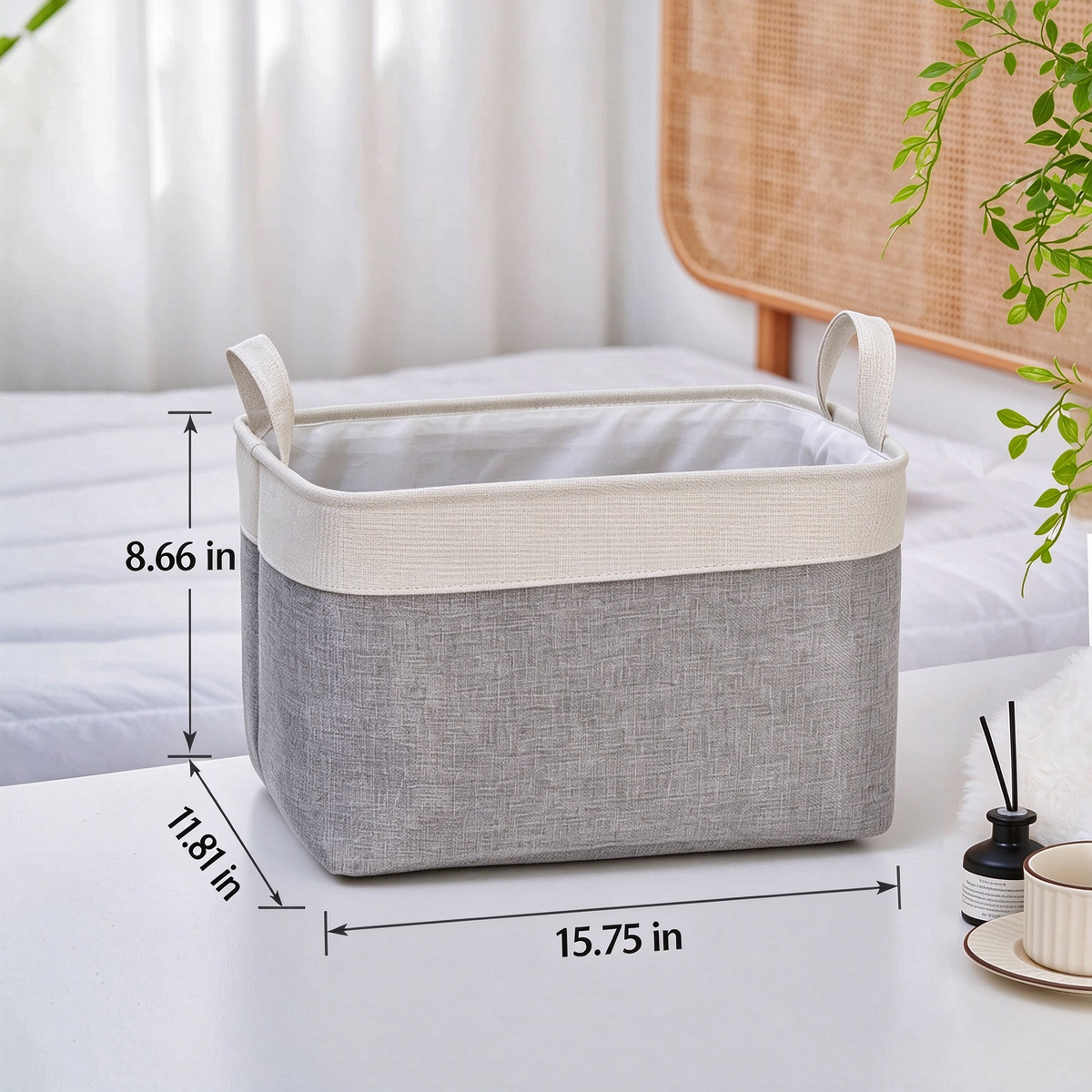 3-Layer Fabric Storage Box, Thickened Storage Bin, Desktop Organizer for Underwear & Socks