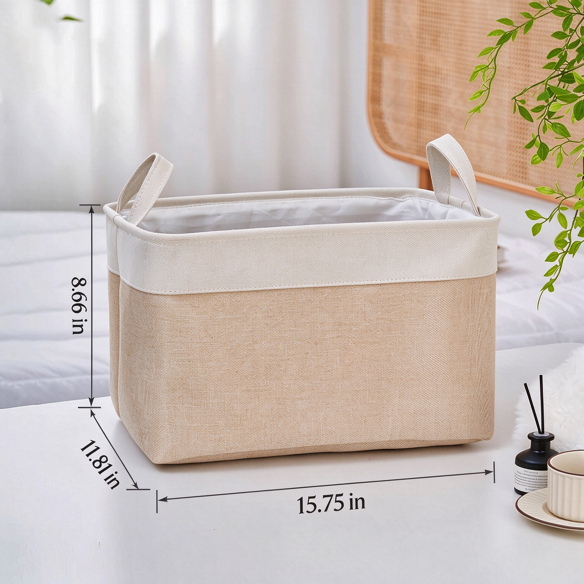 3-Layer Fabric Storage Box, Thickened Storage Bin, Desktop Organizer for Underwear & Socks