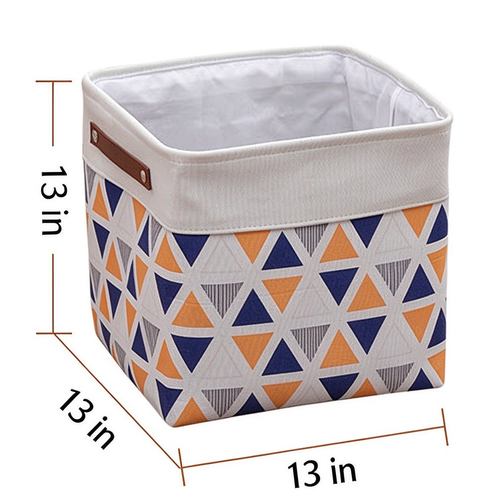 13in Collapsible Fabric Storage Box, Foldable Organizer Bin for Clothes, Toys & Sundries