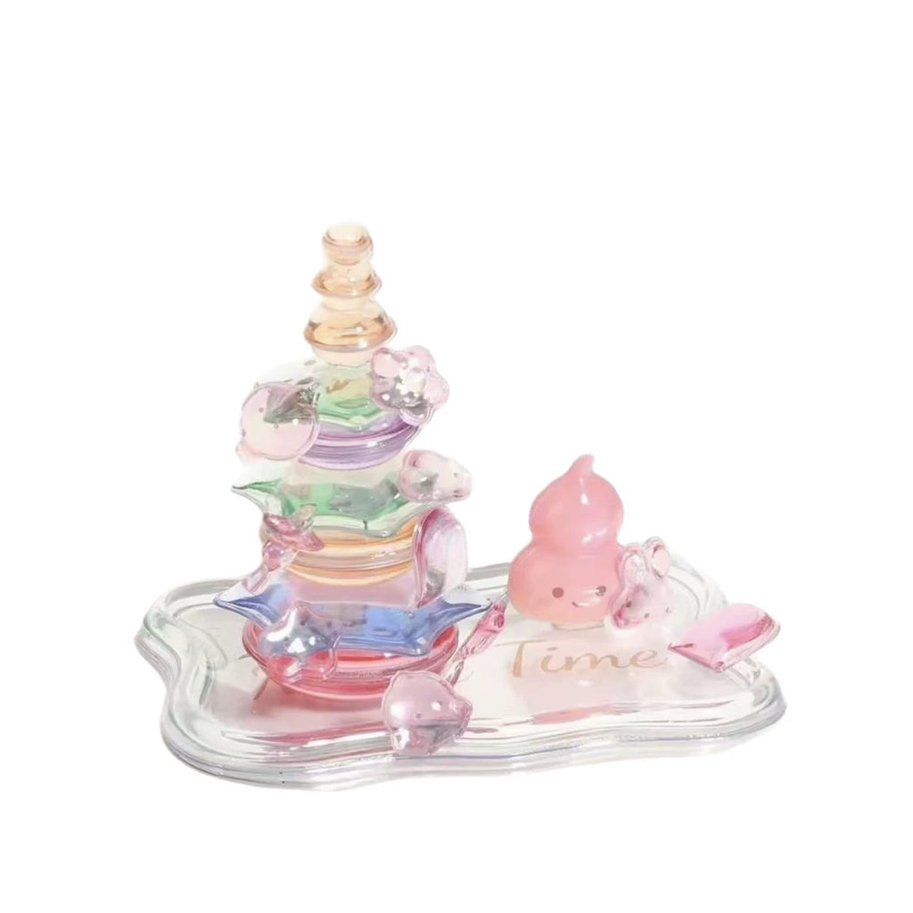 4pcs 3D Stackable Stickers, Transparent Jelly Layered Stacking Decals for DIY Scrapbooking, Journal, Phone Case Decor