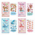 4pcs 3D Embossed Stacking Stickers Ornament | Cute Crystal Stackable Stress Relief Craft
