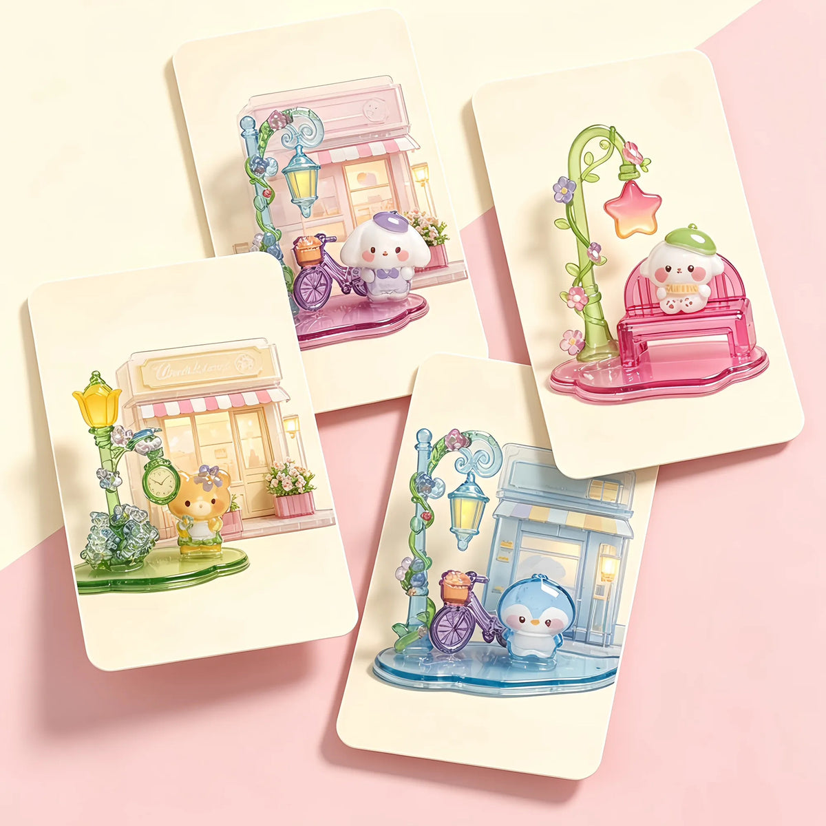 4pcs 3D Embossed Raised Stickers, Creative Relief Decals for Scrapbooking, Phone Case