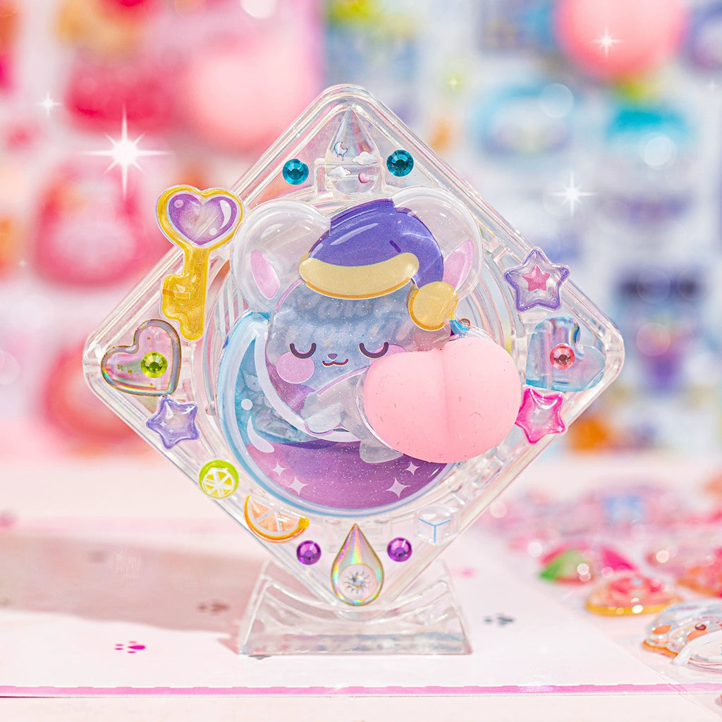 4pcs 3D Squishy Embossed Butt Stickers, Cute Cartoon Animal Puffy Bubble Stickers, Deco Stickers for Kuku Card & Phone Case