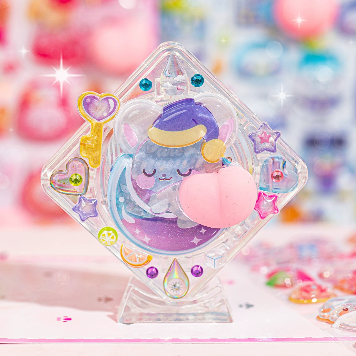 4pcs 3D Squishy Embossed Butt Stickers, Cute Cartoon Animal Puffy Bubble Stickers, Deco Stickers for Kuku Card & Phone Case