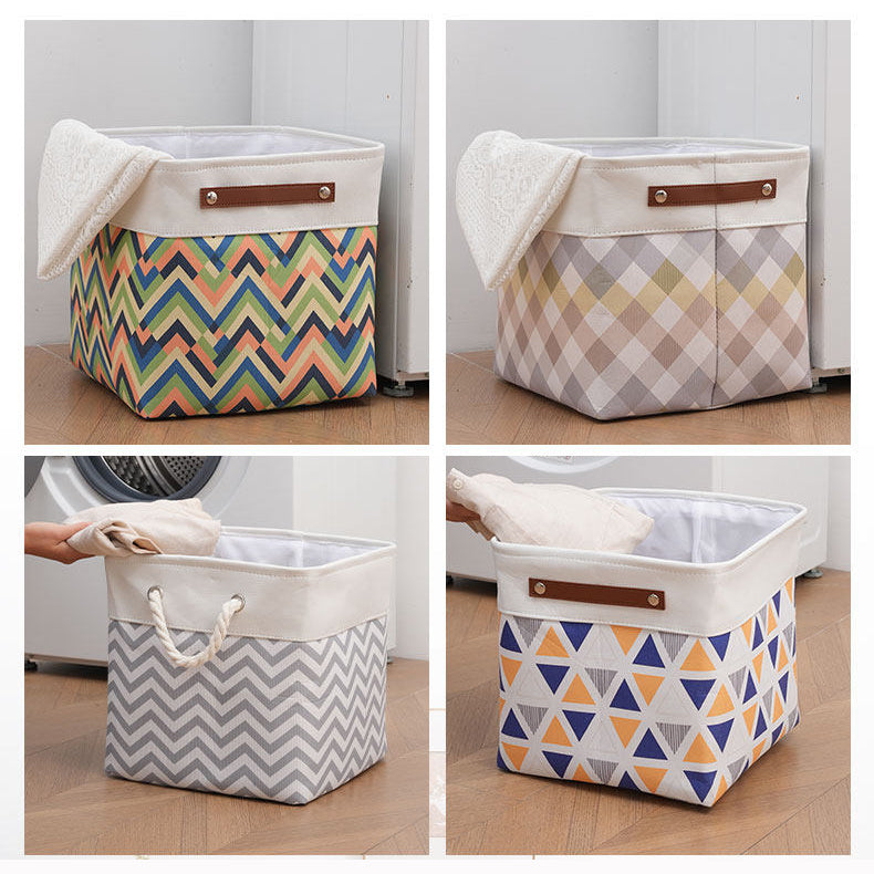 13in Collapsible Fabric Storage Box, Foldable Organizer Bin for Clothes, Toys & Sundries