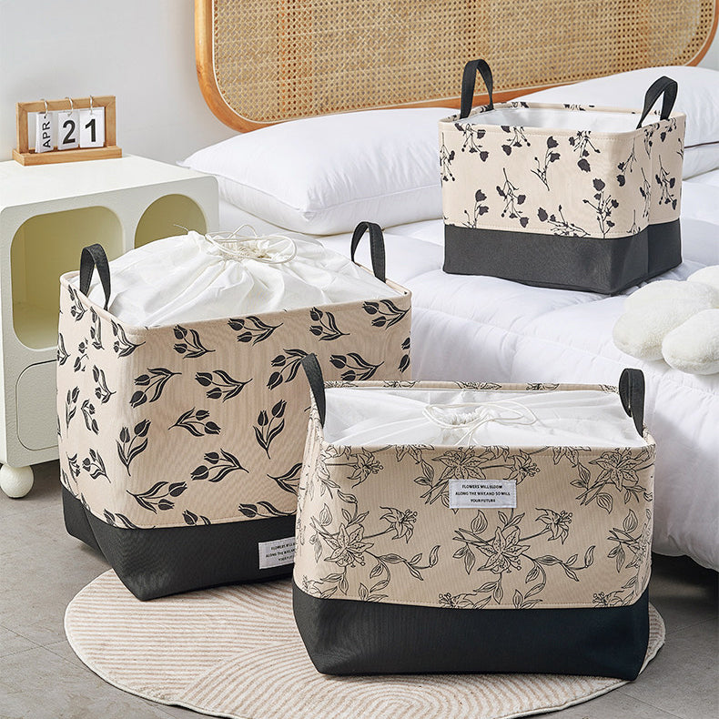 Fabric Drawstring Storage Bin, Dustproof Large Capacity Storage Basket for Clothes & Comforters 16''x20''x20''