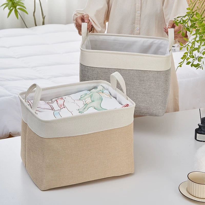 3-Layer Fabric Storage Box, Thickened Storage Bin, Desktop Organizer for Underwear & Socks