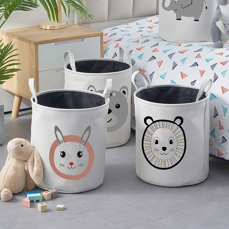 3-Layer Foldable Fabric Storage Basket, Collapsible Toy Storage Bin for Kids Toys