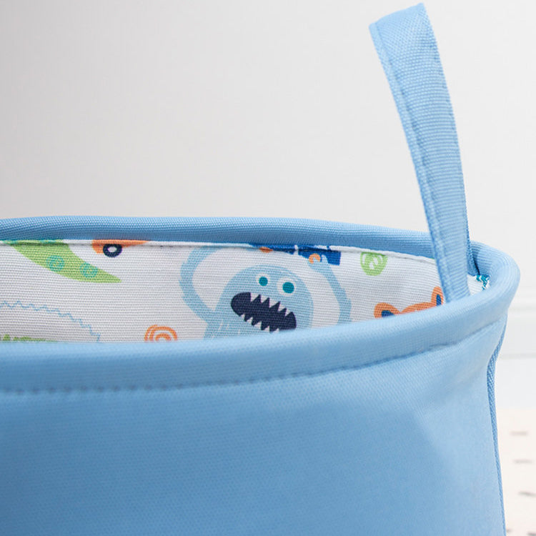 3-Layer Thick Fabric Toy Storage Bin, Collapsible Large Capacity Organizer Basket for Kids Playroom 11.02" × 14.96" × 13.78"