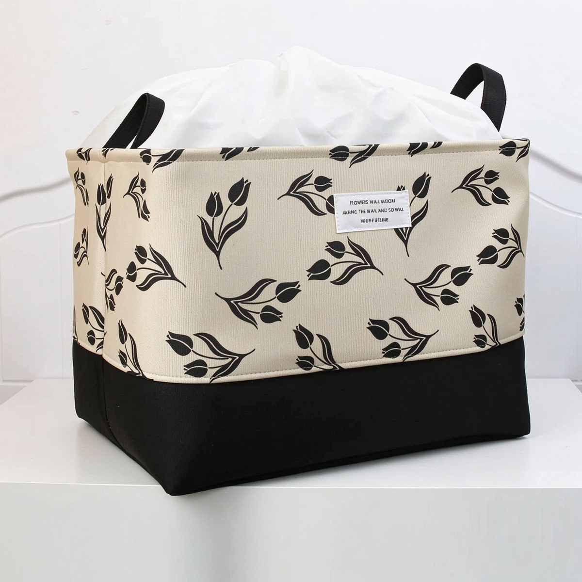 Fabric Drawstring Storage Bin, Dustproof Large Capacity Storage Basket for Cloth 16''x20''x16''