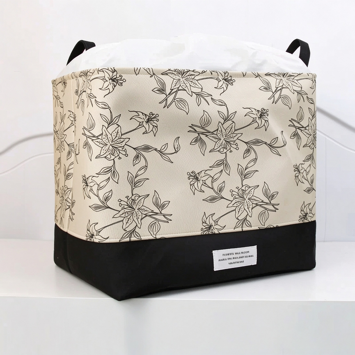 Fabric Drawstring Storage Bin, Dustproof Large Capacity Storage Basket for Clothes & Comforters 16''x20''x20''