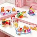 4pcs 3D Crystal Food Toy Stickers | Mini DIY Miniature Food Kit for Scrapbooking & Decoration