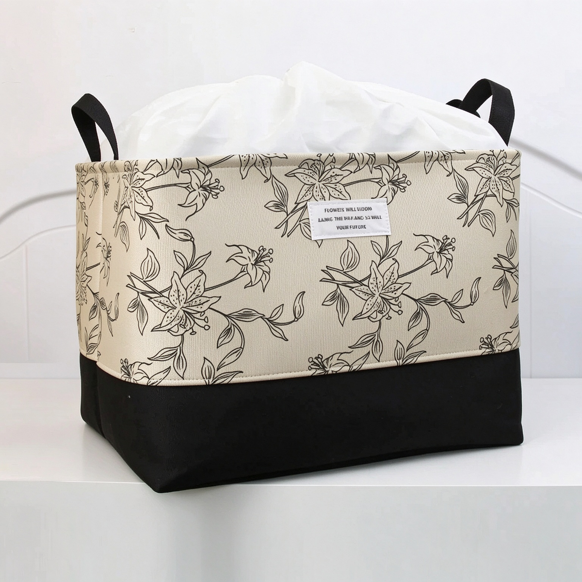 Fabric Drawstring Storage Bin, Dustproof Large Capacity Storage Basket for Cloth 16''x20''x16''