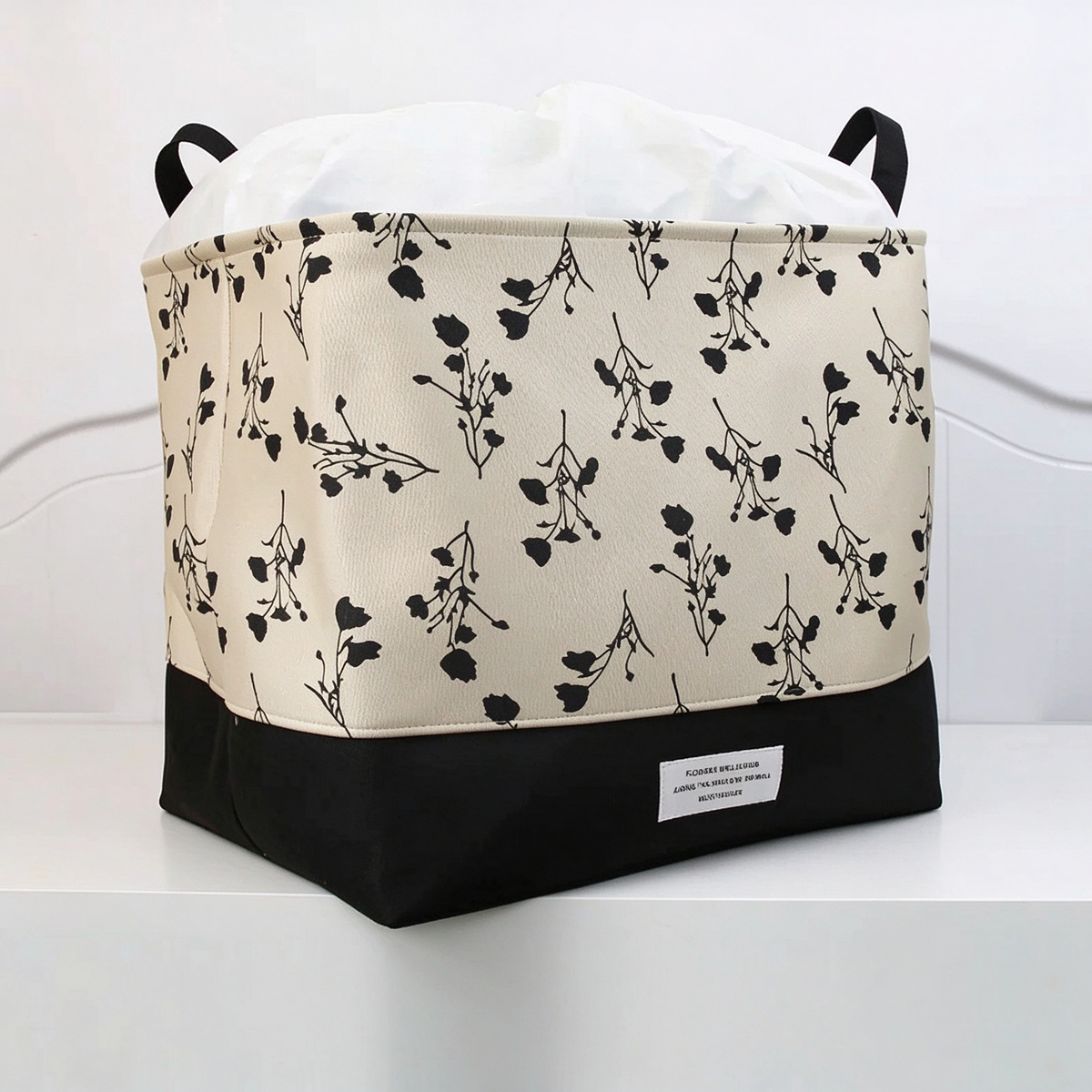Fabric Drawstring Storage Bin, Dustproof Large Capacity Storage Basket for Clothes & Comforters 16''x20''x20''