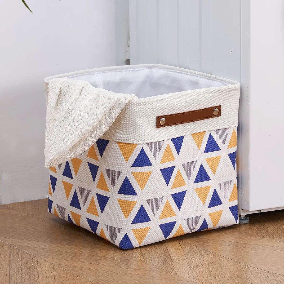 12in Collapsible Fabric Storage Box, Foldable Organizer Bin for Clothes, Toys & Sundries