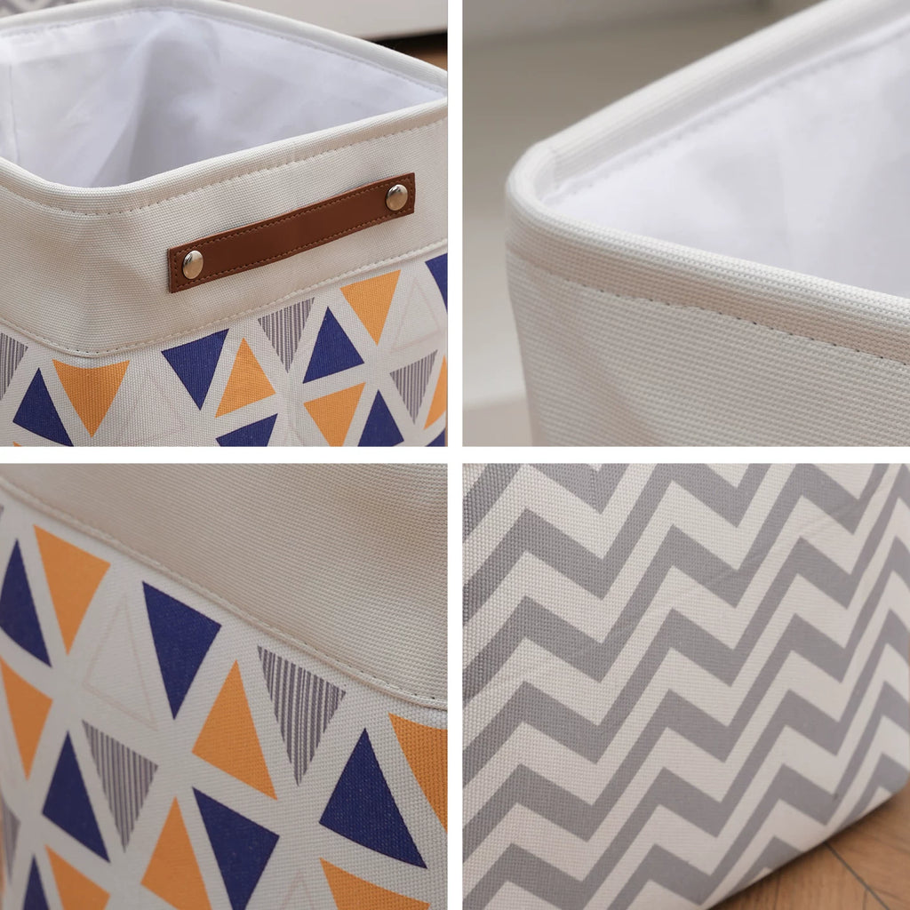 13in Collapsible Fabric Storage Box, Foldable Organizer Bin for Clothes, Toys & Sundries