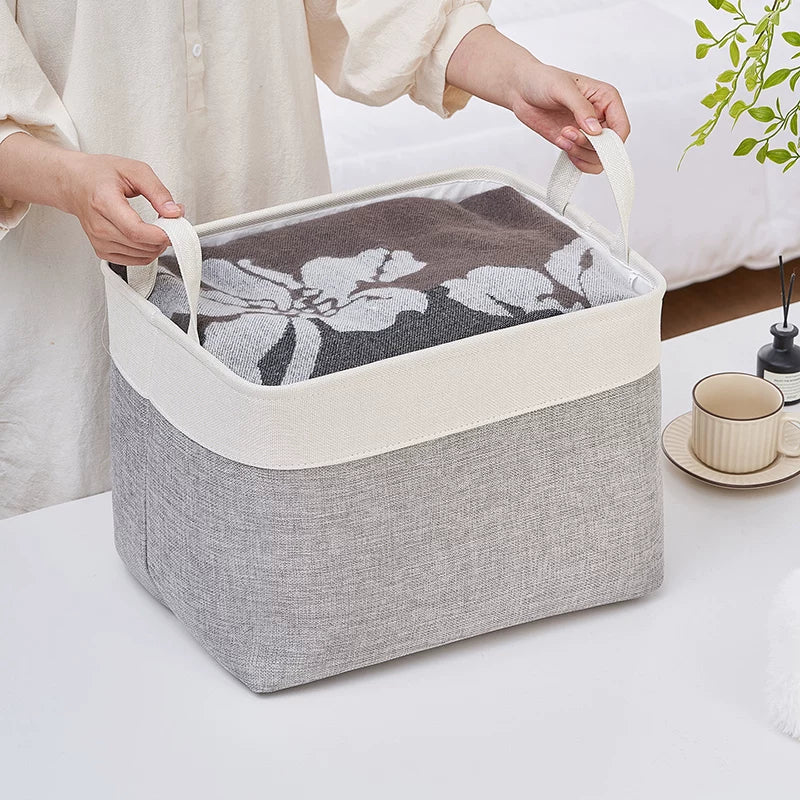 3-Layer Fabric Storage Box, Thickened Storage Bin, Desktop Organizer for Underwear & Socks