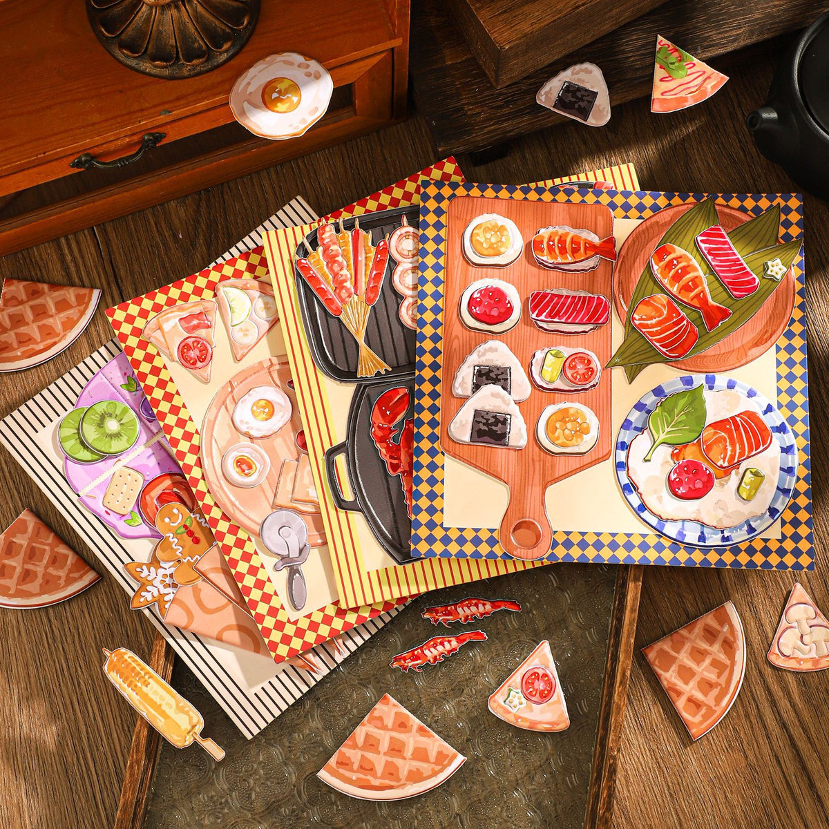 4pcs 3D Embossed Miniature Food Play Cute Bean Stickers, Clear Decorative Stickers, Kids Cartoon Journaling