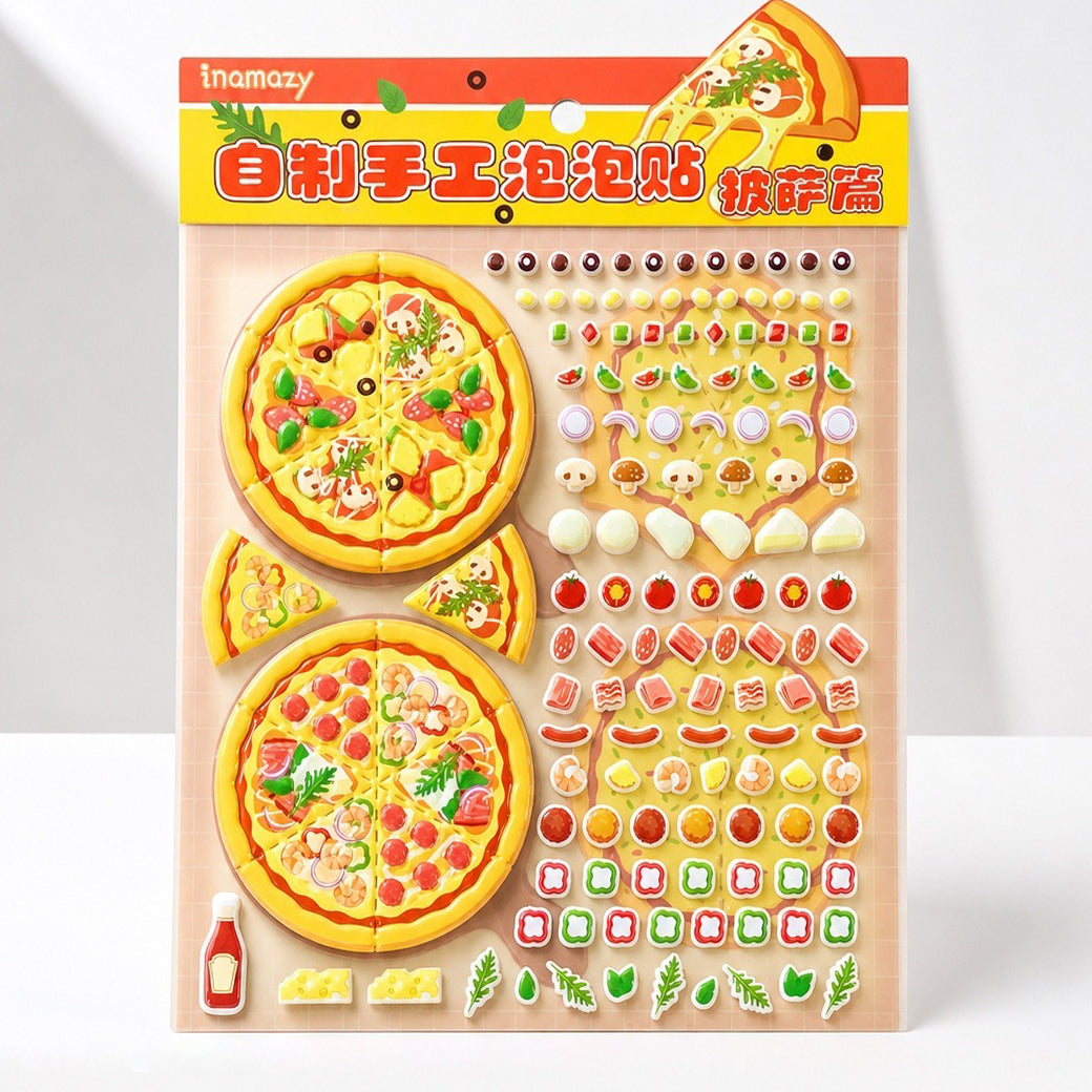 4pcs 3D Embossed Miniature Food Play Cute Bean Stickers, Clear Decorative Stickers, Kids Cartoon Journaling DIY Craft Decals