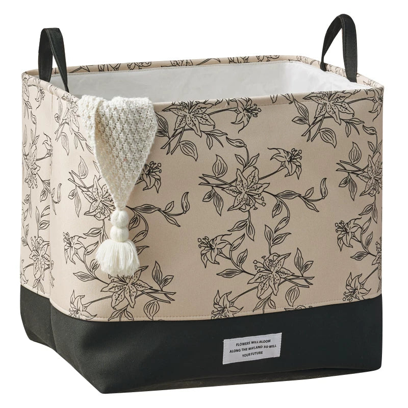 Fabric Drawstring Storage Bin, Dustproof Large Capacity Storage Basket for Clothes & Comforters 16''x20''x20''