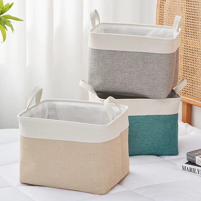 3-Layer Fabric Storage Box, Thickened Storage Bin, Desktop Organizer for Underwear & Socks
