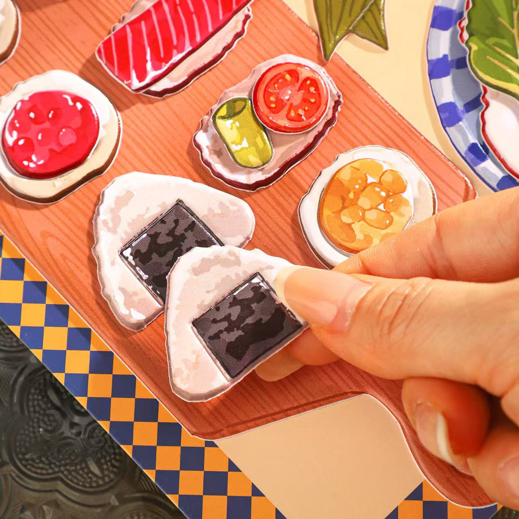 4pcs 3D Embossed Miniature Food Play Cute Bean Stickers, Clear Decorative Stickers, Kids Cartoon Journaling