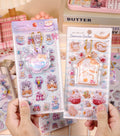 4pcs 3D Embossed Stickers | Cute Cartoon Stress Relief Decals for Kids