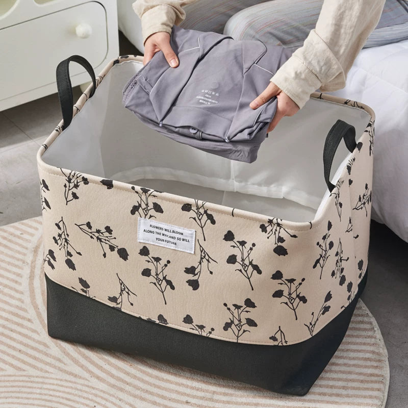 Fabric Drawstring Storage Bin, Dustproof Large Capacity Storage Basket for Cloth 16''x20''x16''