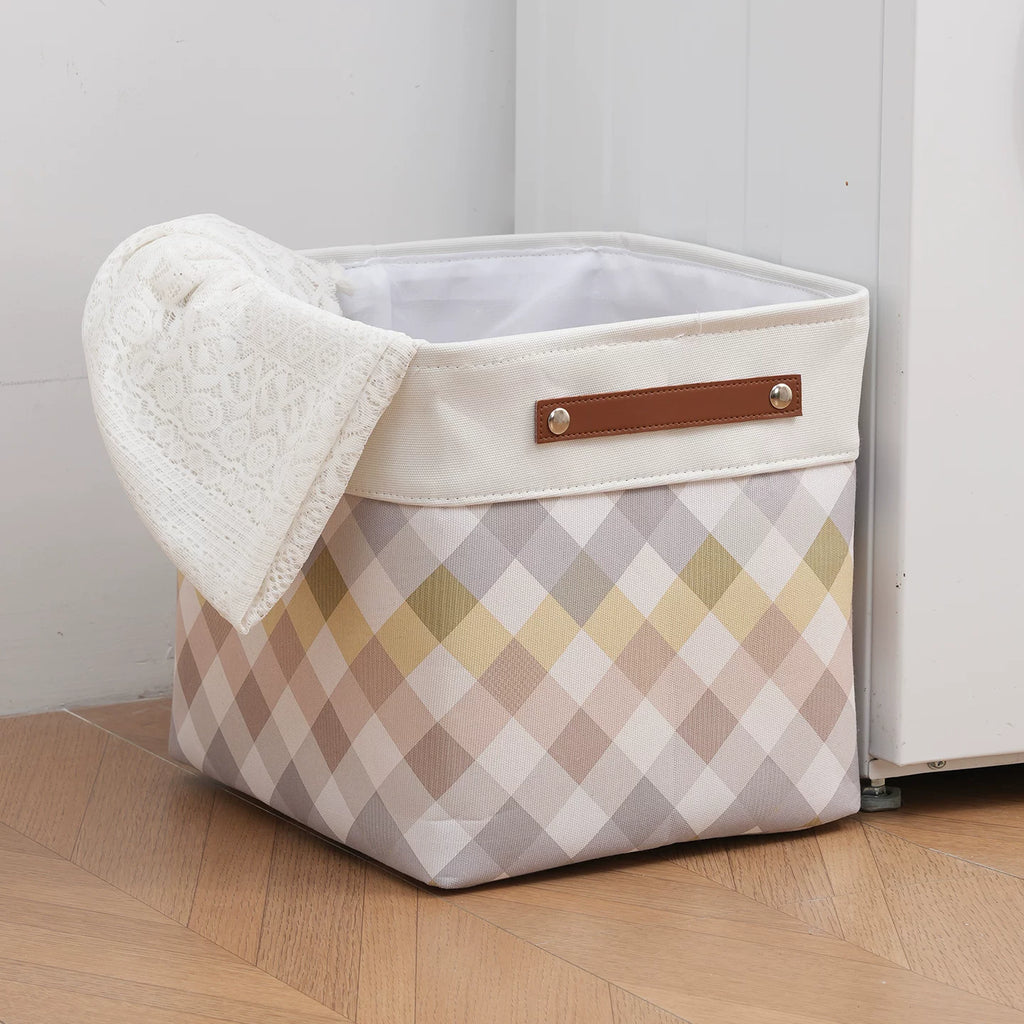 12in Collapsible Fabric Storage Box, Foldable Organizer Bin for Clothes, Toys & Sundries